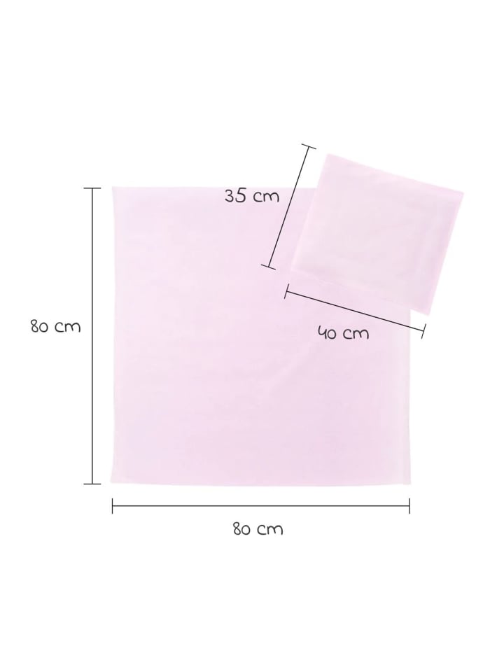 Makian Bettwäsche 80 x 80 cm - Uni Rosa in rosa günstig kaufen onesize