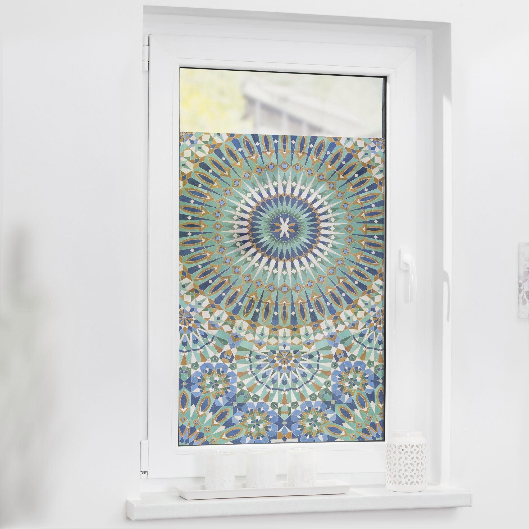 Fensterfolie Orientalische Muster, LICHTBLICK ORIGINAL, blickdicht, strukturiert, selbstklebend, Sichtschutz
