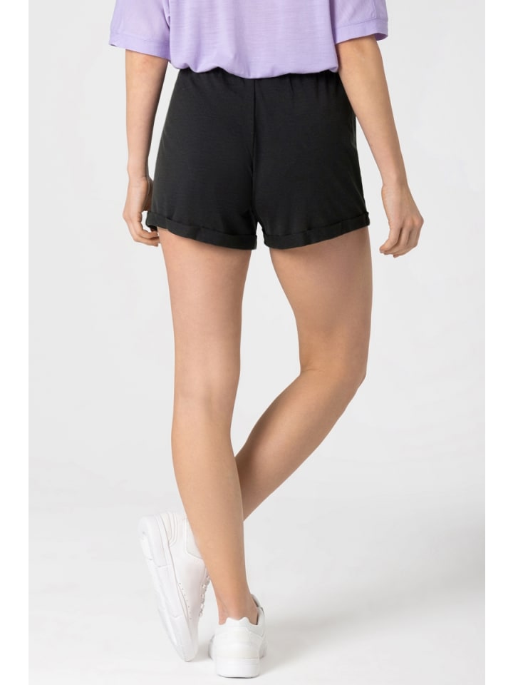 super.natural Merino Shorts W WIDE SHORTS in schwarz günstig kaufen
