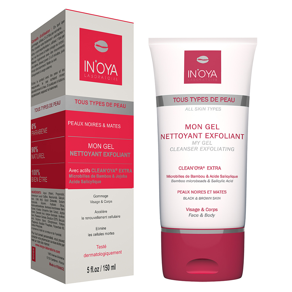 in'oya Mon Gel Nettoyant Exfoliant Exfoliant gommant doux