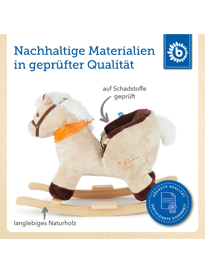 Bieco Spielwaren Plüsch Schaukeltier Pferd in Creme günstig kaufen onesize