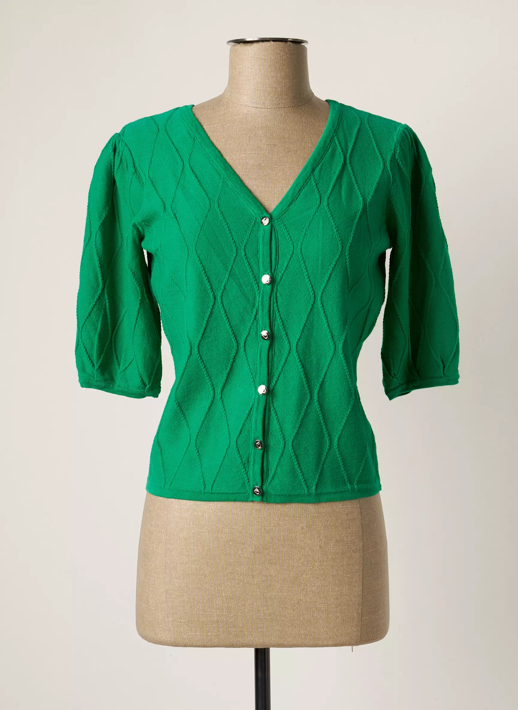 Marble Gilets Manches Courtes Femme couleur vert
