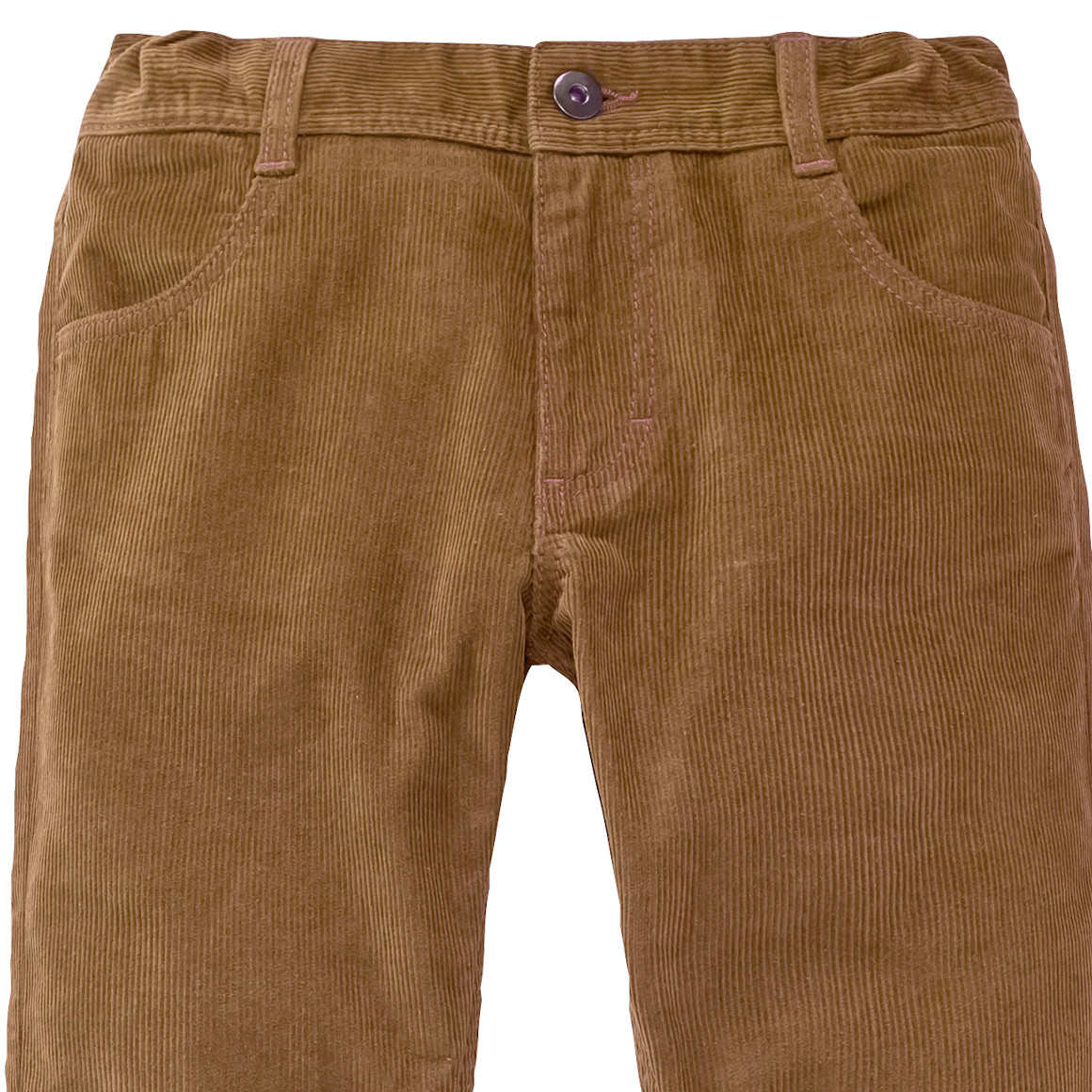 Jungen Cordhose mit verstellbarem Bund hellbraun