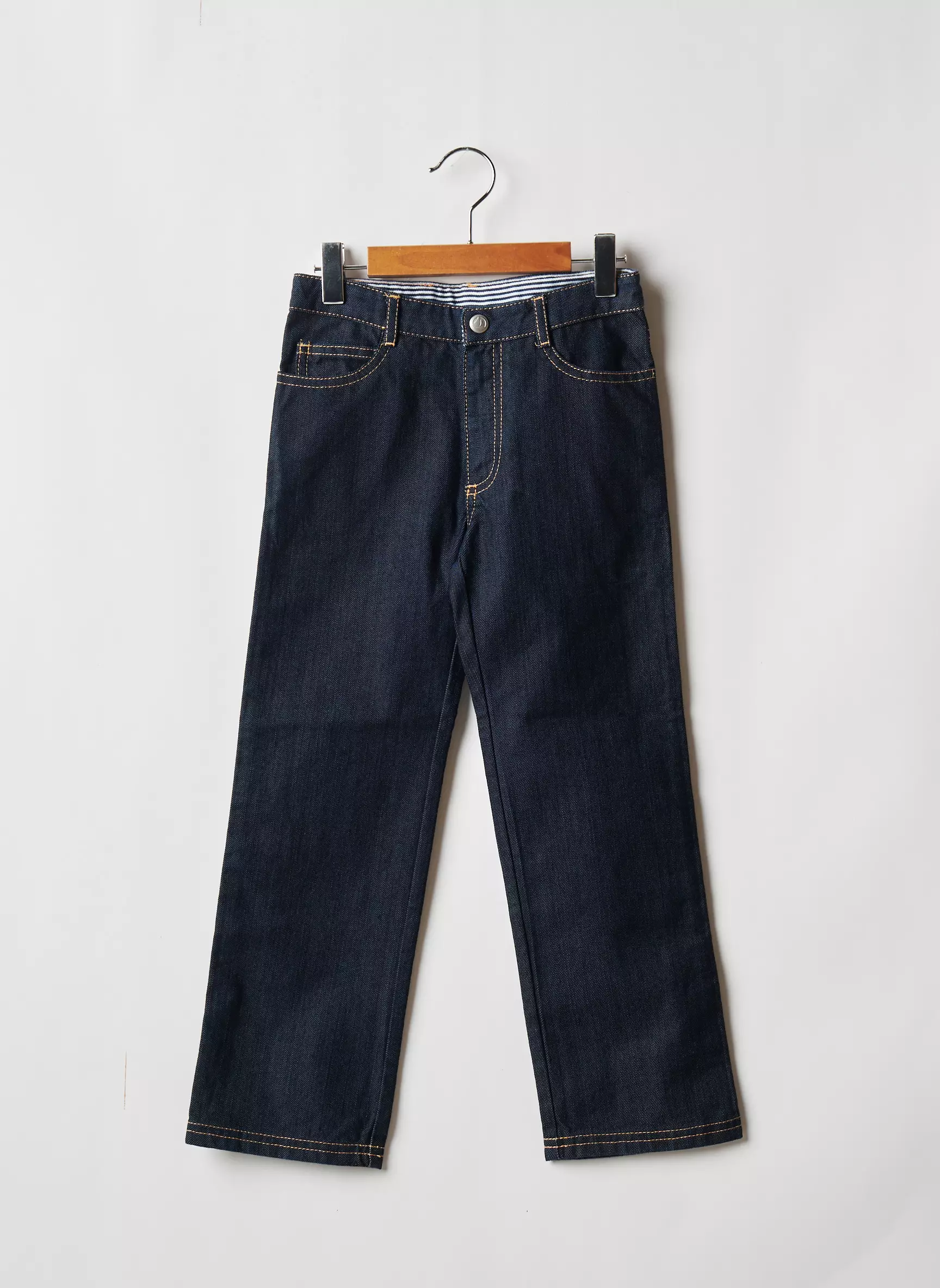Petit Bateau Jeans Coupe Droite Enfant couleur bleu