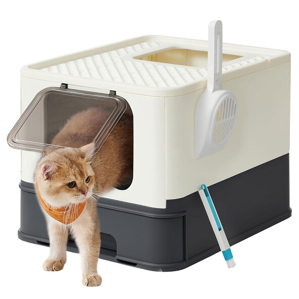 Katzentoilette mit Schaufel, anthrazit