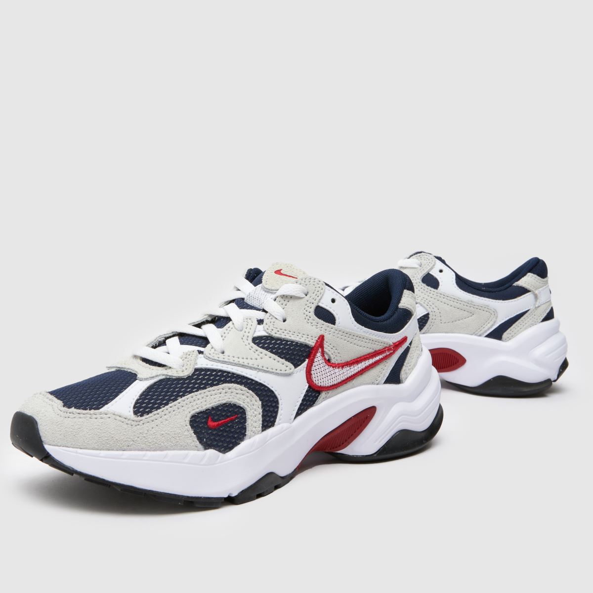 Nike al8 träningsskor i vitt och marinblått