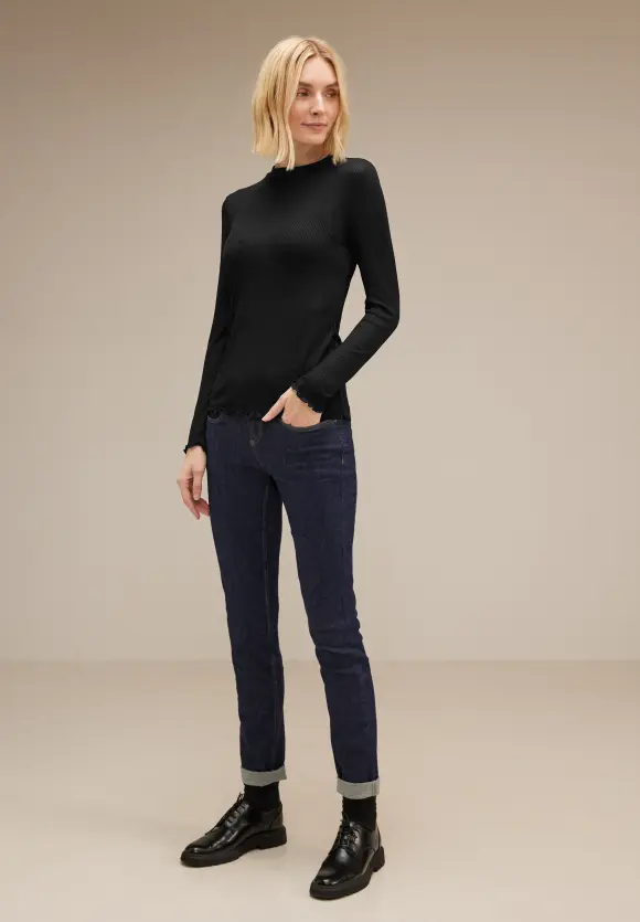Street One Langarmshirt in Feinripp