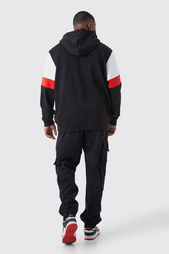 Plus Slim-Fit Jogginghose mit Cargo-Taschen und elastischem Bund