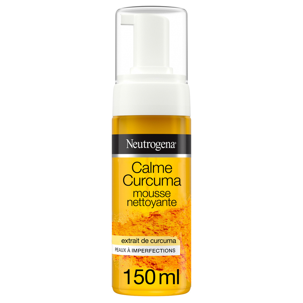 neutrogena Neutrogena Mousse oyante Visage, Calme Curcuma, 1 Flacon Pompe de 150ml Soin visage