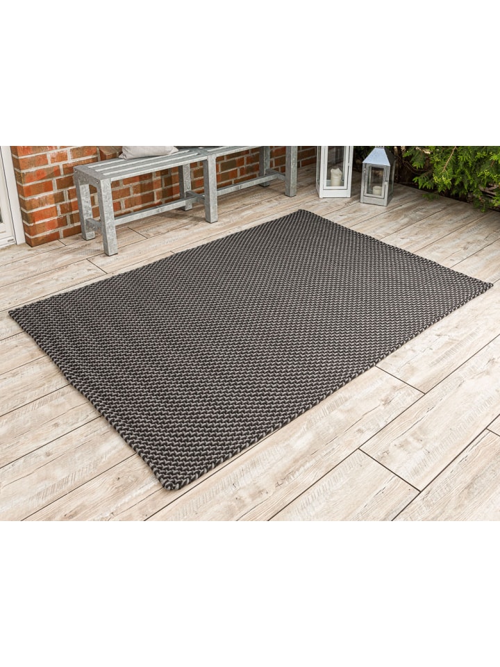 PAD Concept Outdoor Teppich POOL Stone Grau / Schwarz 170x240 cm günstig kaufen onesize