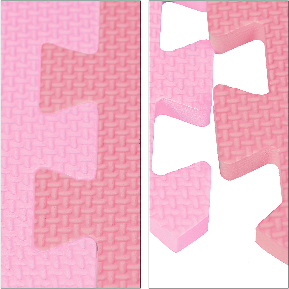 9 x Puzzlematte Sterne rosa-pink