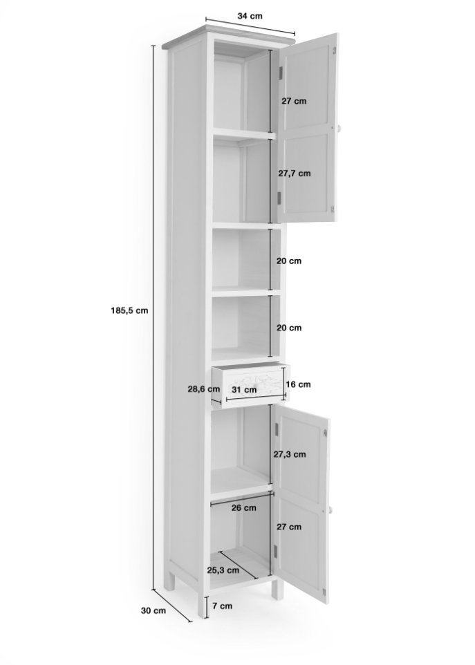 Hochschrank mit Ornament