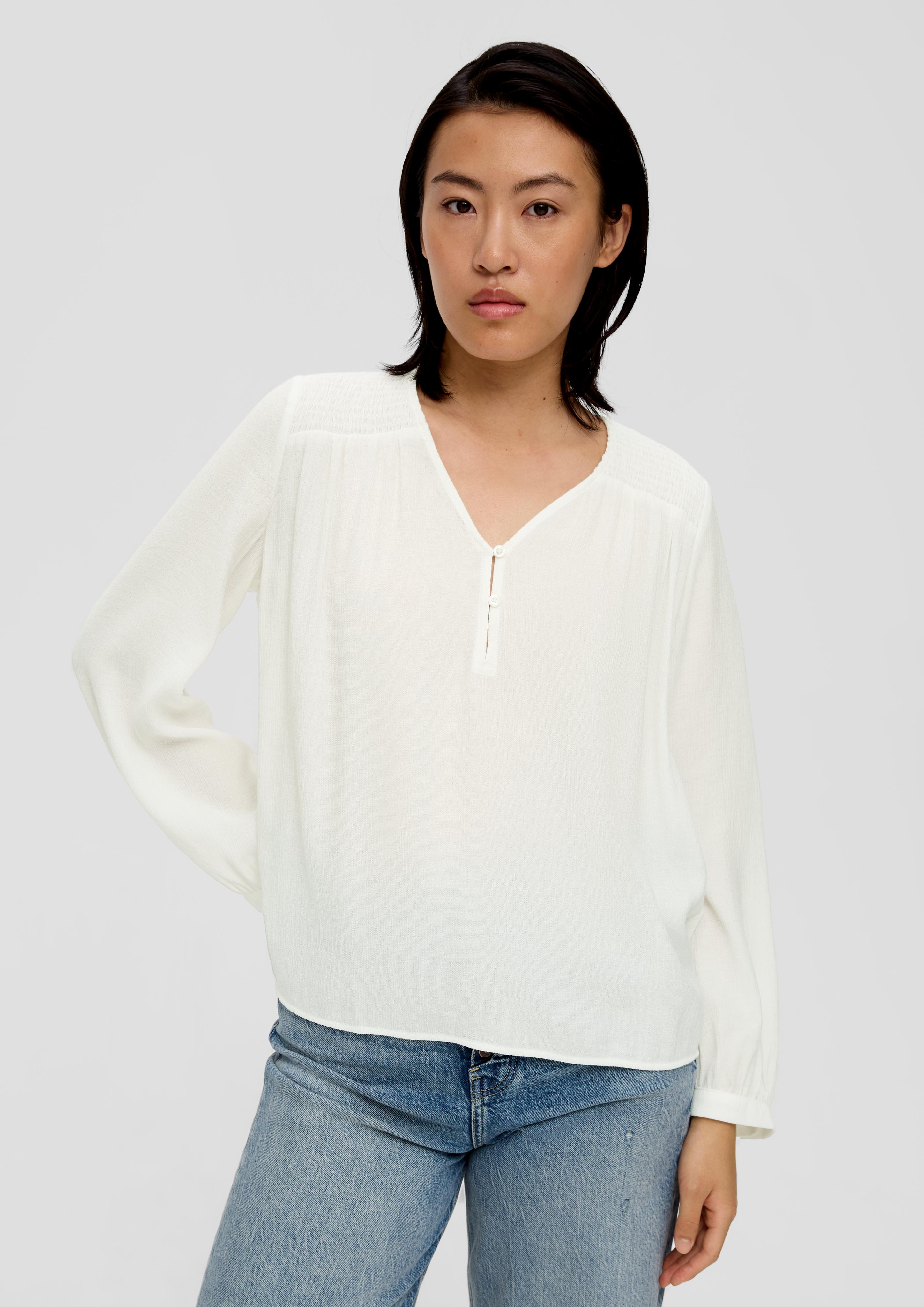 Bluse mit gesmokten Details  2135689-0210