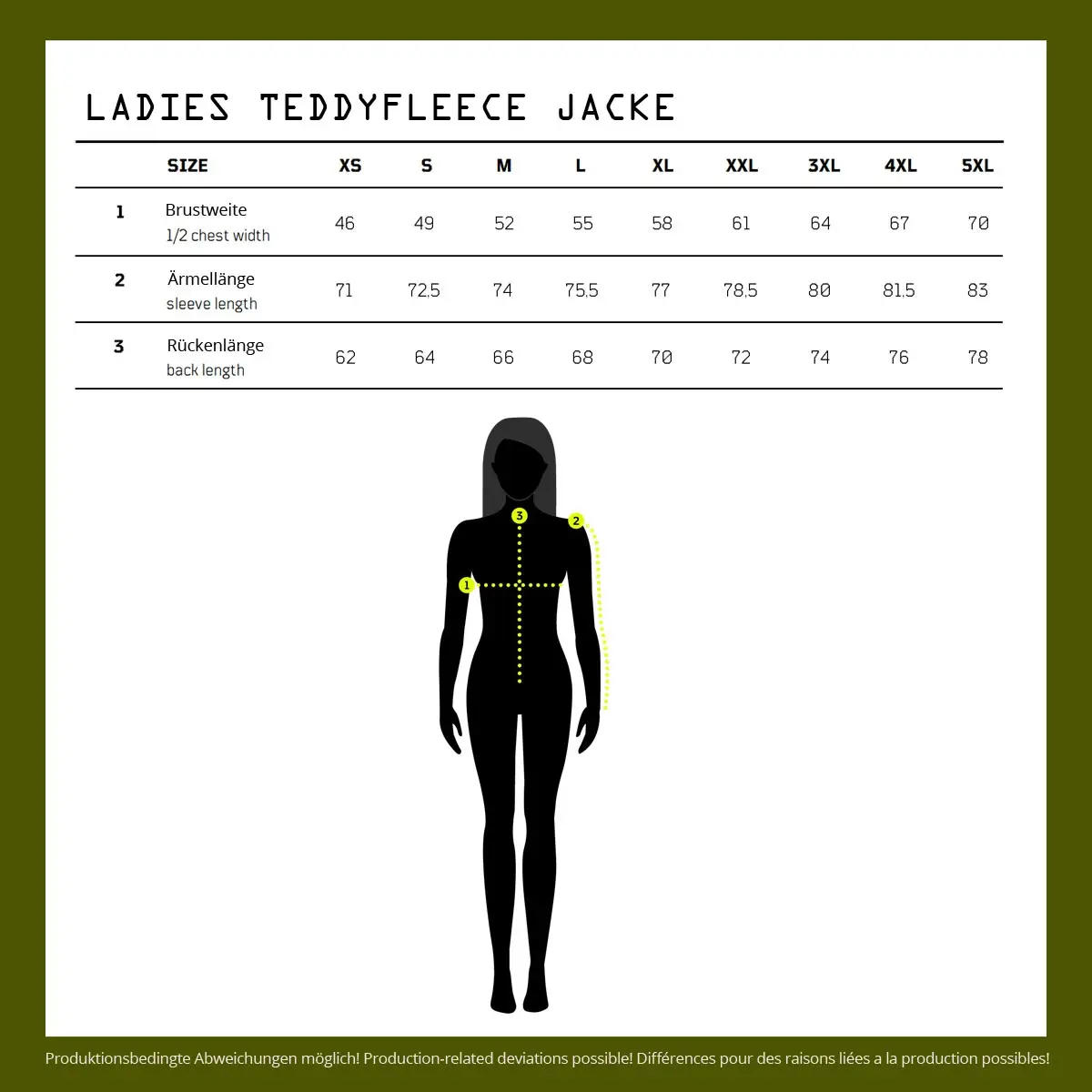 Ladies Teddyfleece Jacke camel