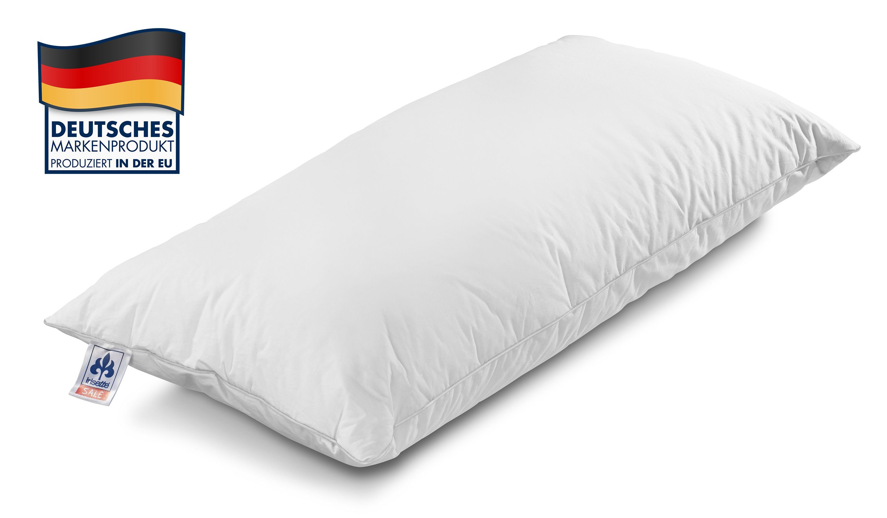 3-Kammer-Kopfkissen Stützkissen Finn mit Viscoschaum, Irisette Sale, Füllung: Außenhülle: 100% Polyester - Hohfaserkugeln, Bezug: hautfreundlich, Seitenschläfer, Bauchschläfer, Rückenschläfer, körpergerechte Lagerung mit Kuschelfaktor, allergikergeei