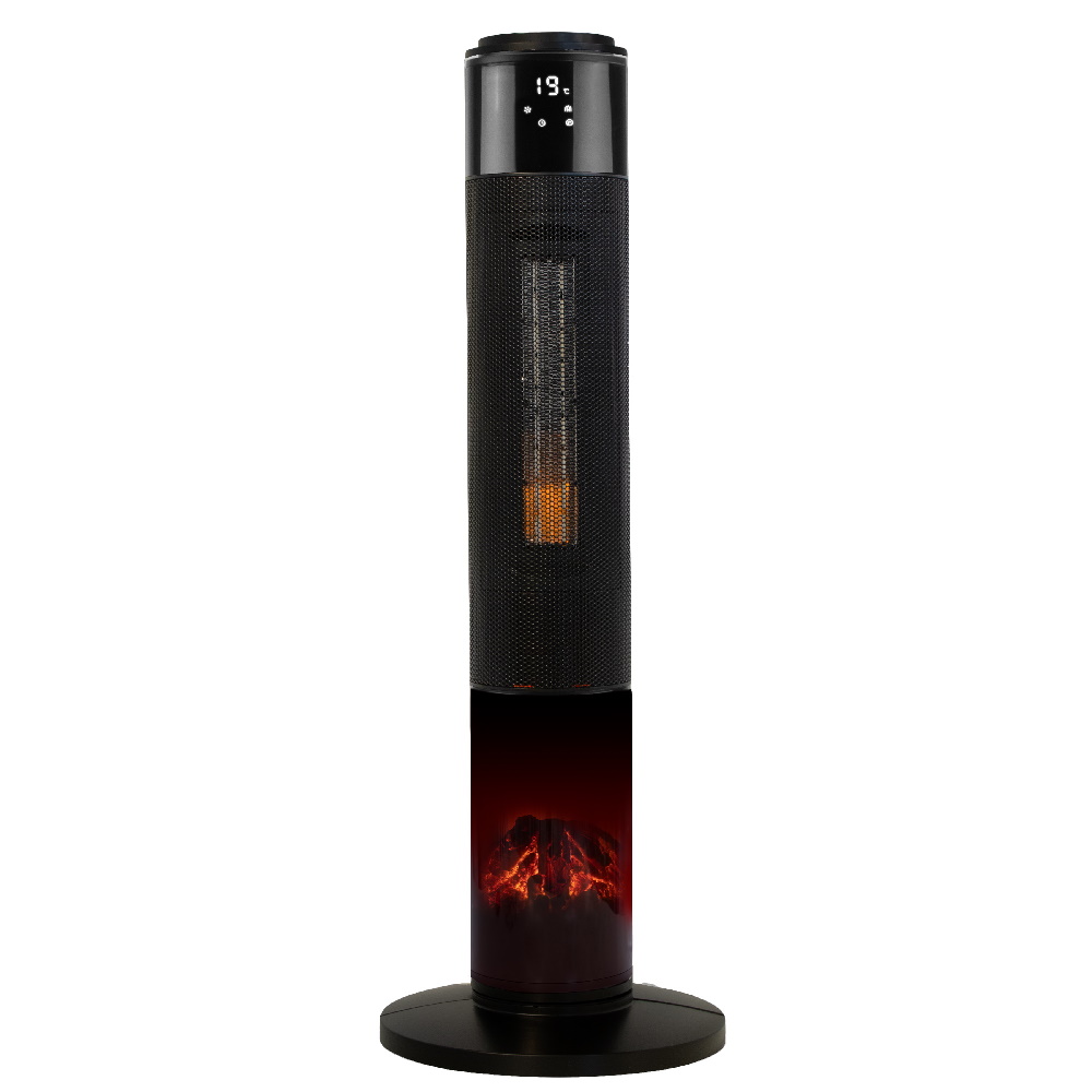 TroniTechnik Turm-Keramikheizer 2kW TT-KH-073 mit Kaminfunktion