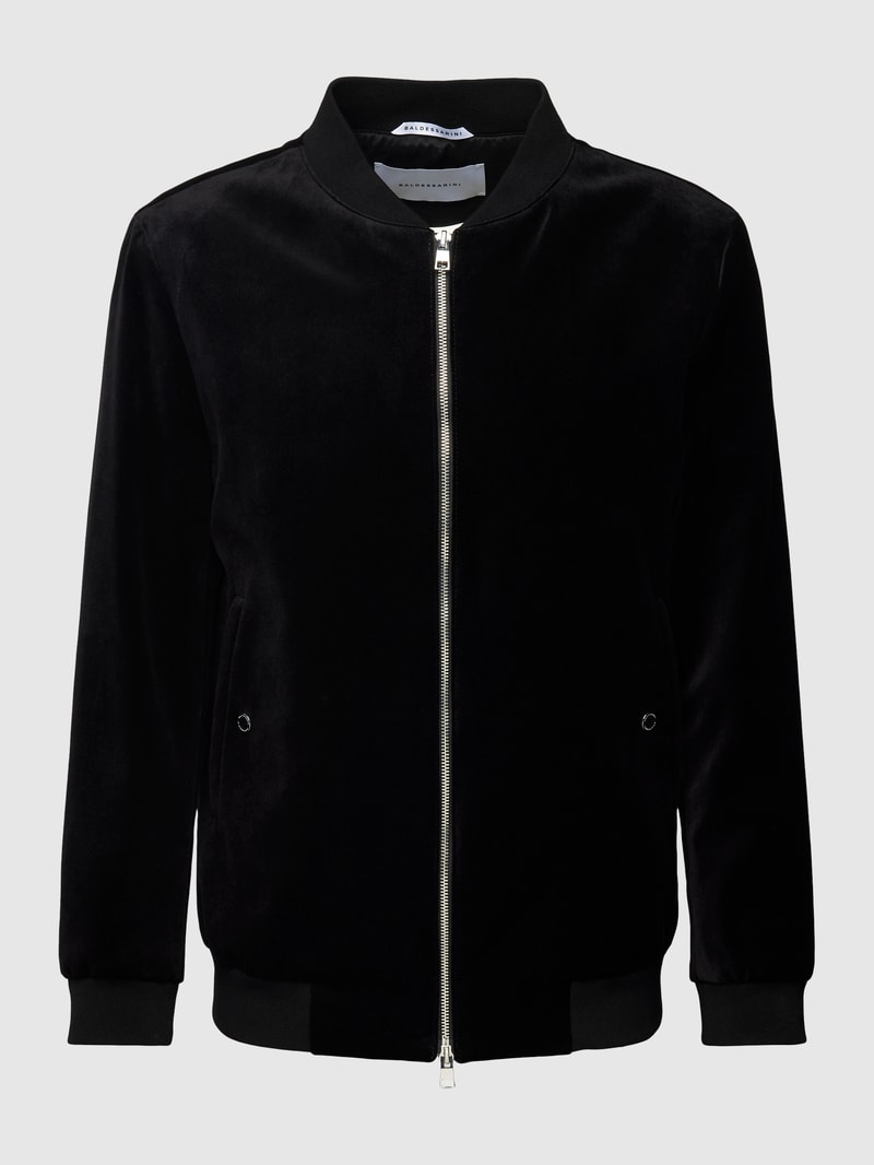 Jacke mit Zweiwege-Reißverschluss Modell 'Cole' in schwarz