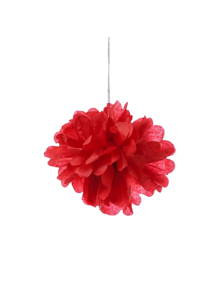 MARELIDA 12-teiliges Papierdekoration Partyset (Lampions, Herzen, Pompoms) in rot, weiß günstig kaufen onesize