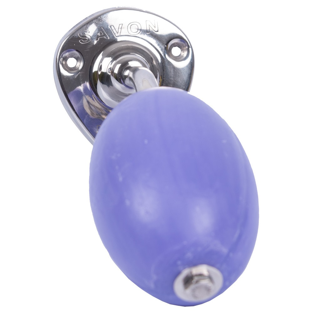 La savonnerie de nyons Savon 260g Rotatif à la Lavande et son Support Inox Savon
