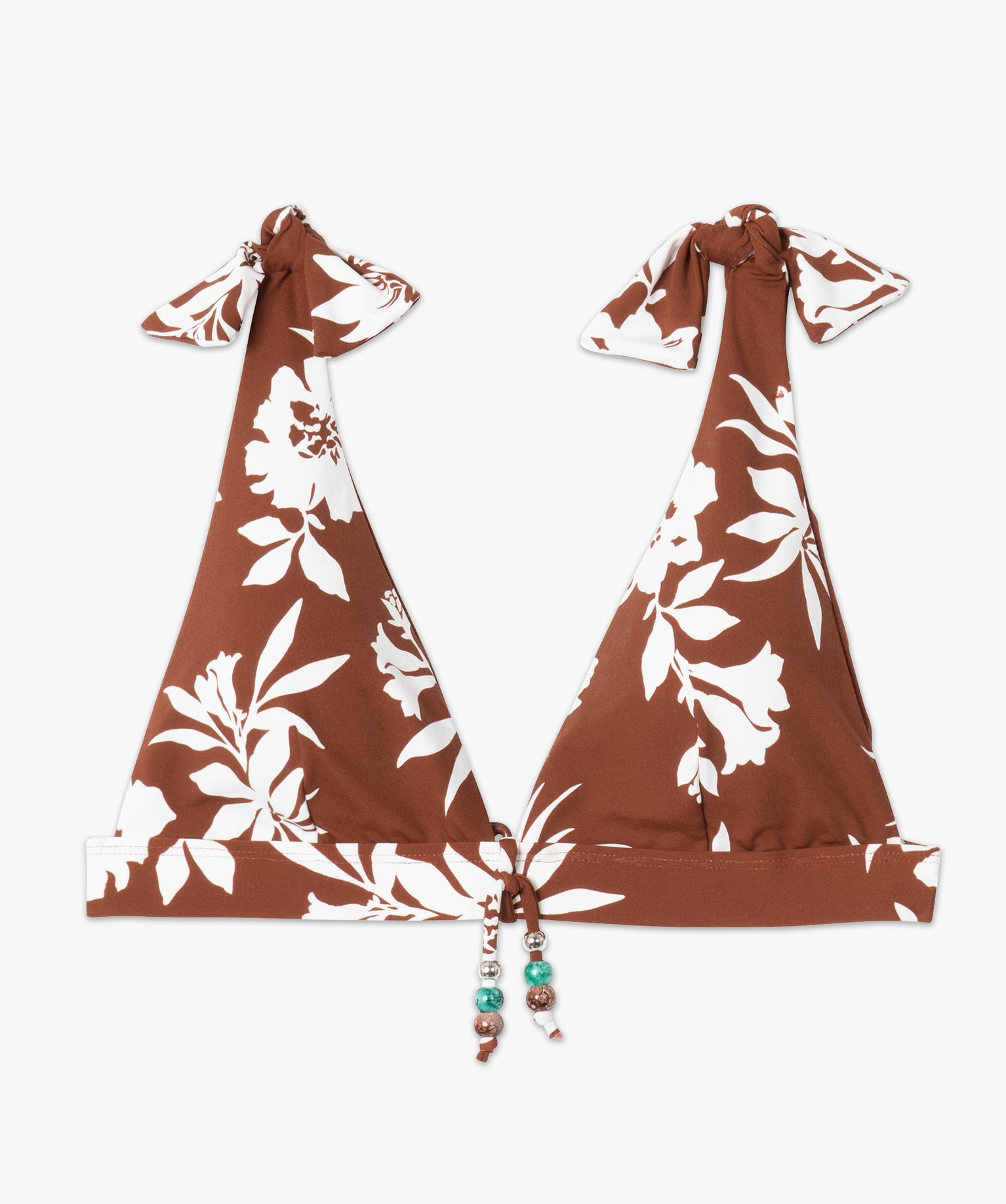 Haut de maillot de bain femme à motifs fleuris forme triangle imprime | GEMO