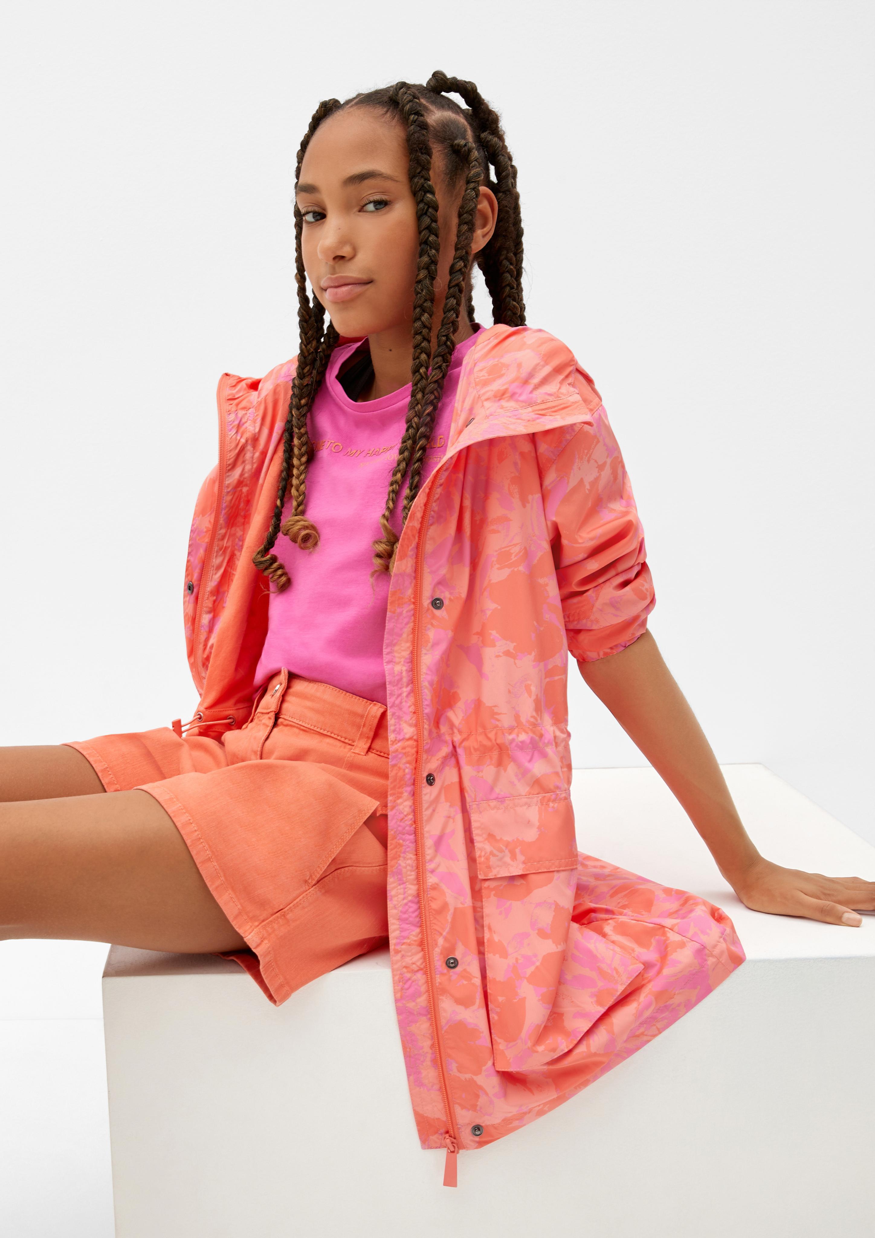 Kapuzenjacke mit Allover-Print  2124993-20A1