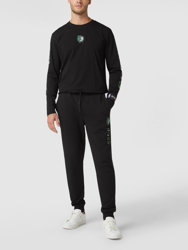 Sweathose mit Label-Schriftzug Modell 'Slamdunk' - BOSS x NBA in anthrazit