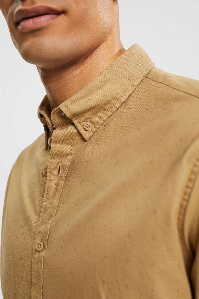Button-Down-Hemd mit Micro-Print