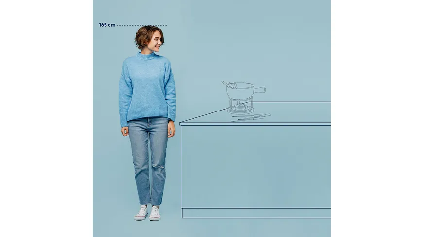 kela Käsefondue-Set Natura 10-tlg. schwarz