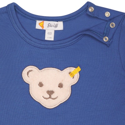 T-Shirt kurzarm, mittelblau für Jungs