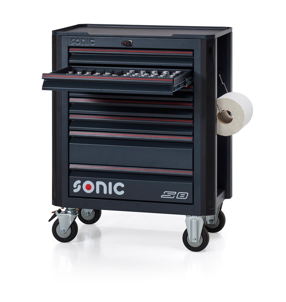 Sonic 719776 NEXT S8 Werkzeugwagen, gefüllt mit 197 Teilen