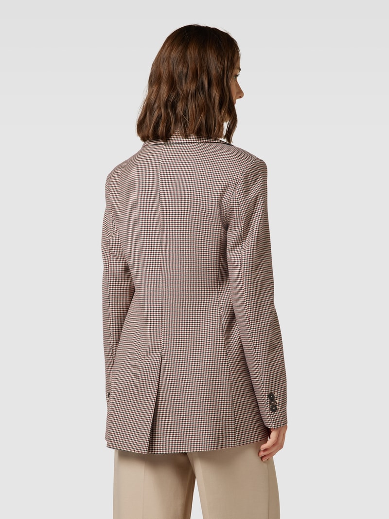 Blazer mit Hahnentrittmuster in beige