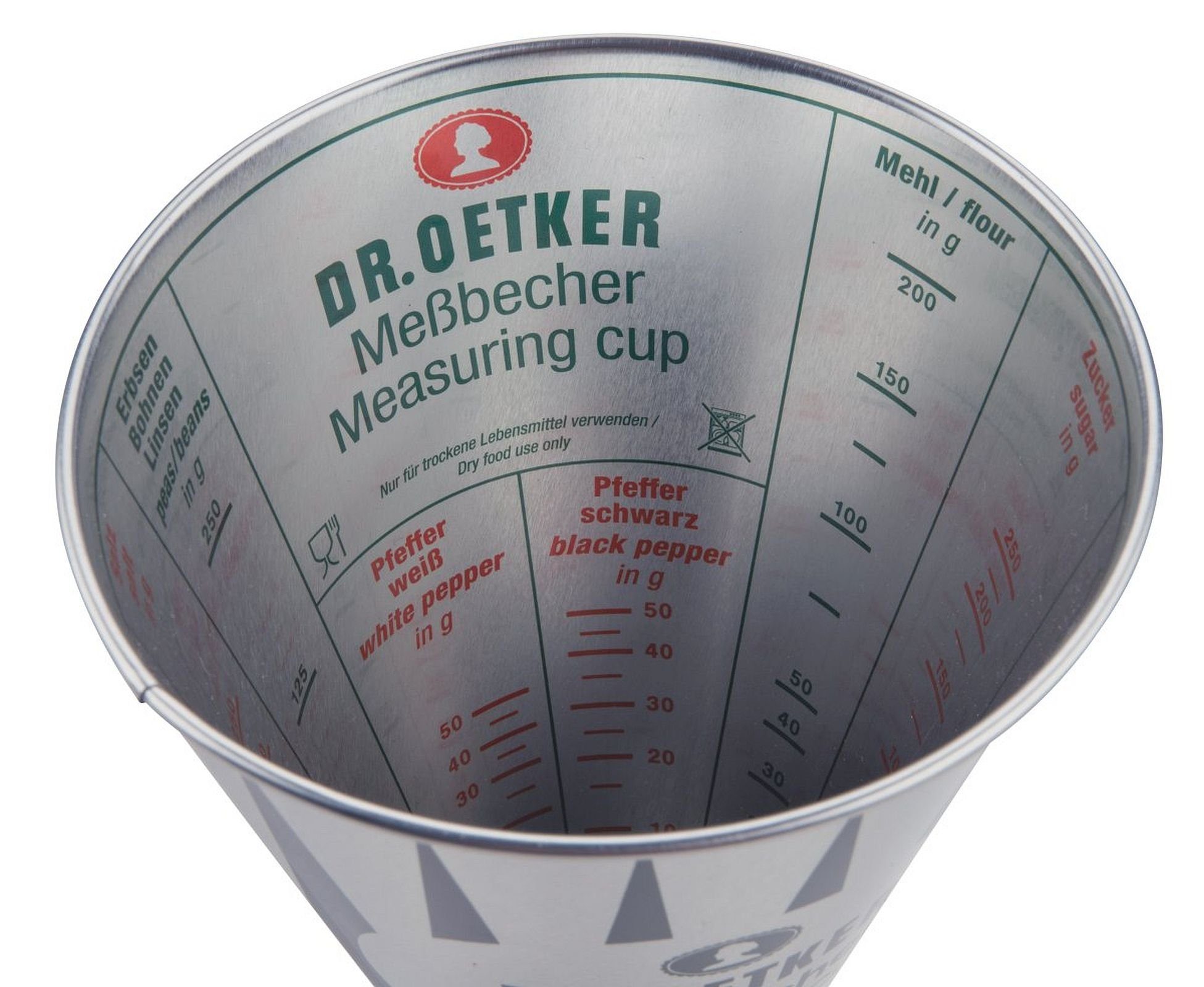 Dr. Oetker Messbecher Dr. Oetker - Messbecher Nostalgie 0,5 Liter Metall (4292) Retro