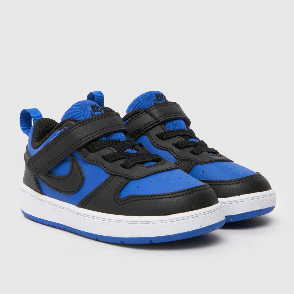 Nike svarta och blå Court Borough Low Recraft pojkar småbarnsskor