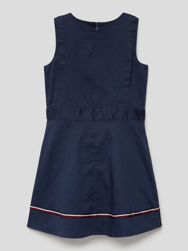 Kleid mit Rundhalsausschnitt in marineblau