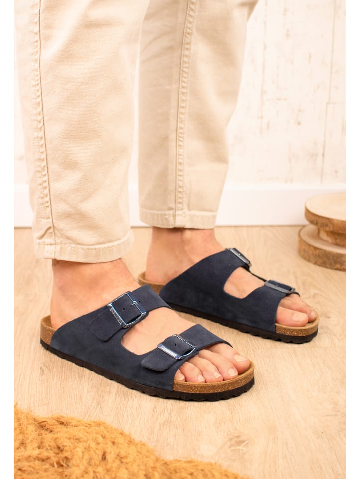 babunkers Pantoletten  in blau günstig kaufen