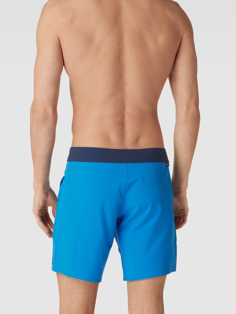 Badehose in Two-Tone-Machart in royalblau