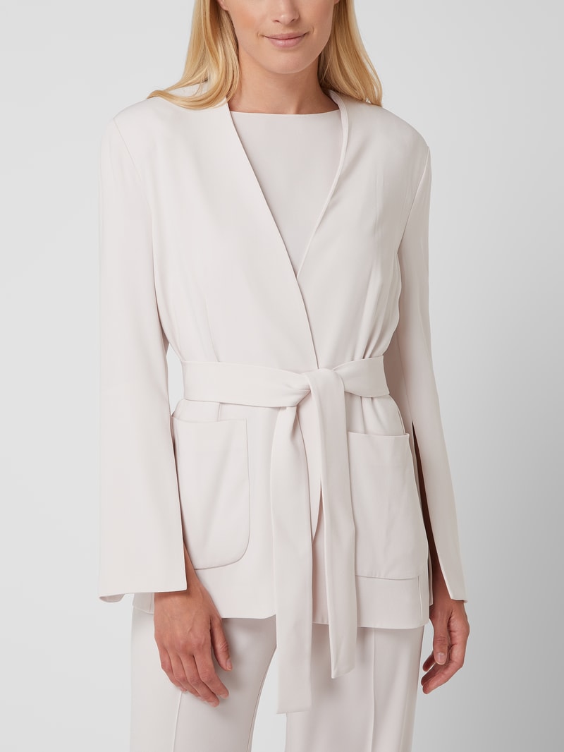 Blazer aus Krepp in ecru