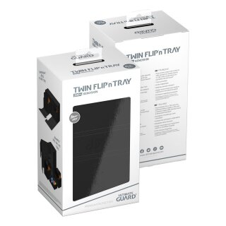 Ultimate Guard Twin Flip`n`Tray 200+ XenoSkin Monocolor - Schwarz