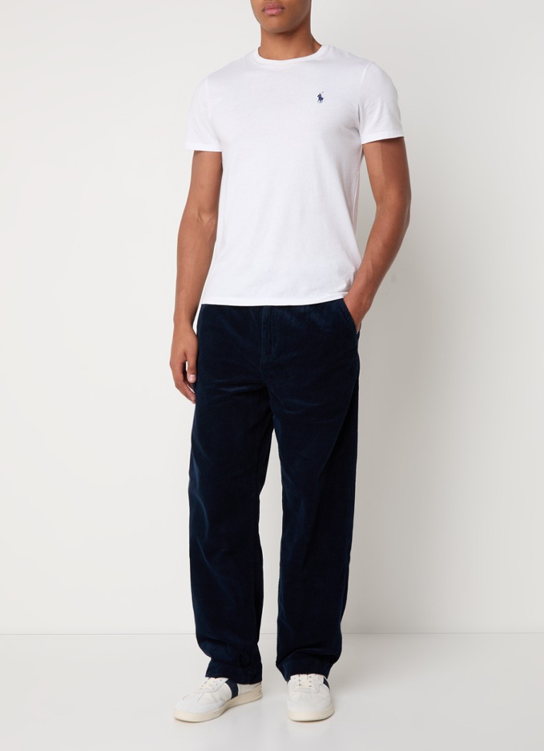 Pantaloni din catifea reiată cu croială dreaptă Ralph Lauren