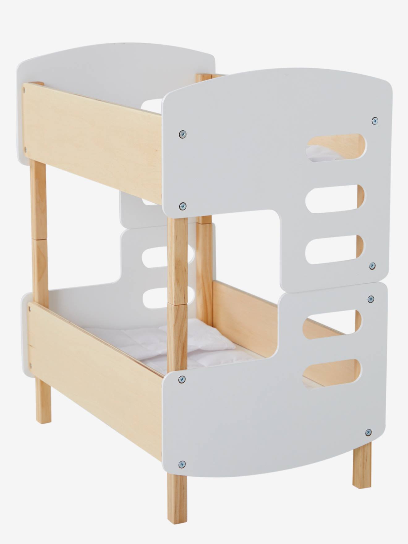 Vertbaudet Puppen-Stockbett PETITE MAISON Holz FSC - weiß/natur