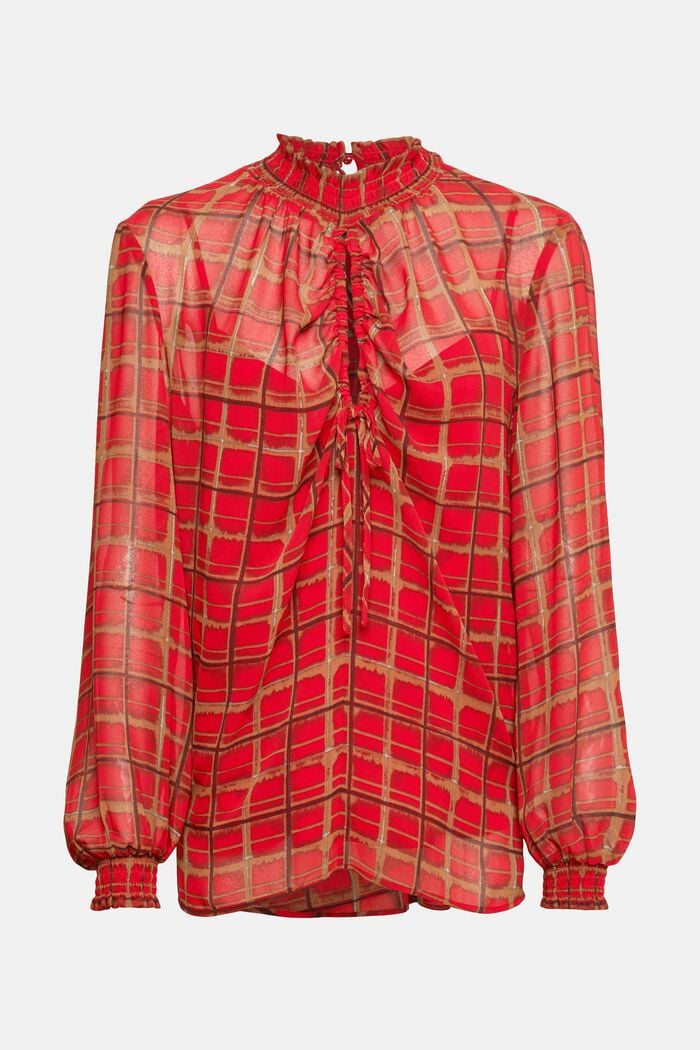 Chiffonbluse mit Muster