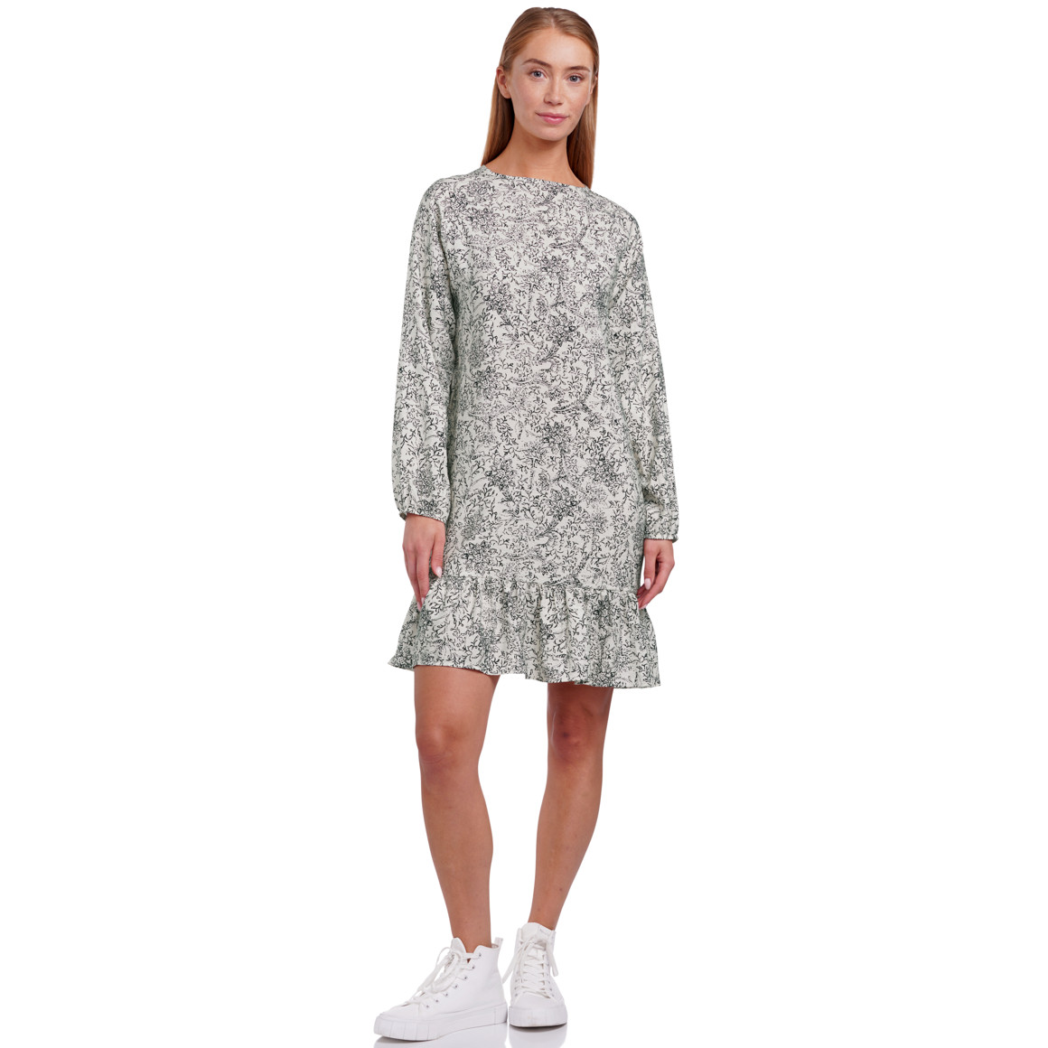 Damen Tunikakleid mit Allover-Print