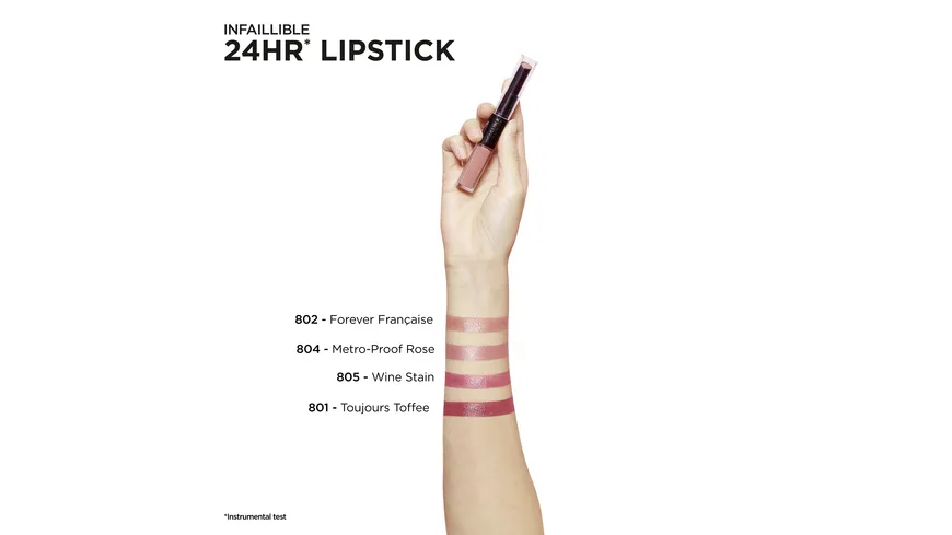 L'ORÉAL PARIS Lippenstift InfaillibleX3 5.7 ml 801 - Toujours Toffee