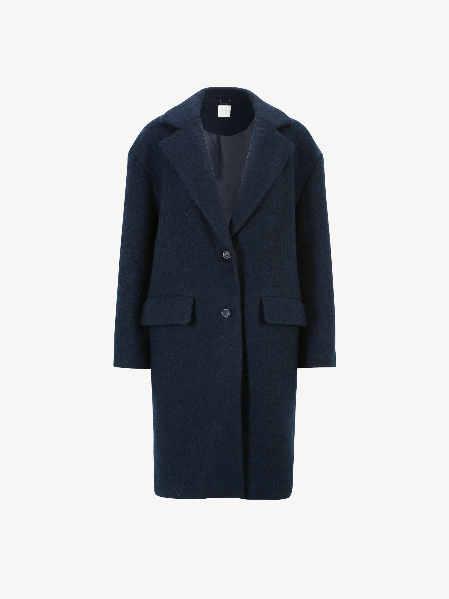 Manteau en laine - bleu doublure chaude