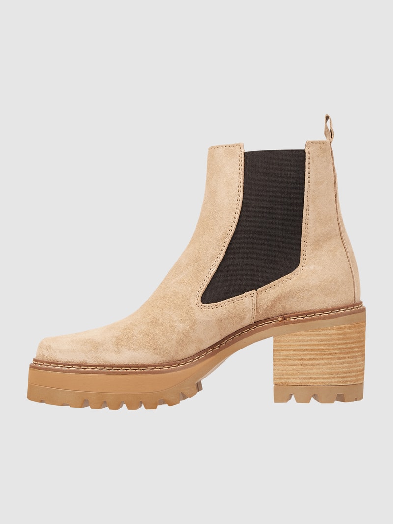Chelsea Boots aus Veloursleder in camel