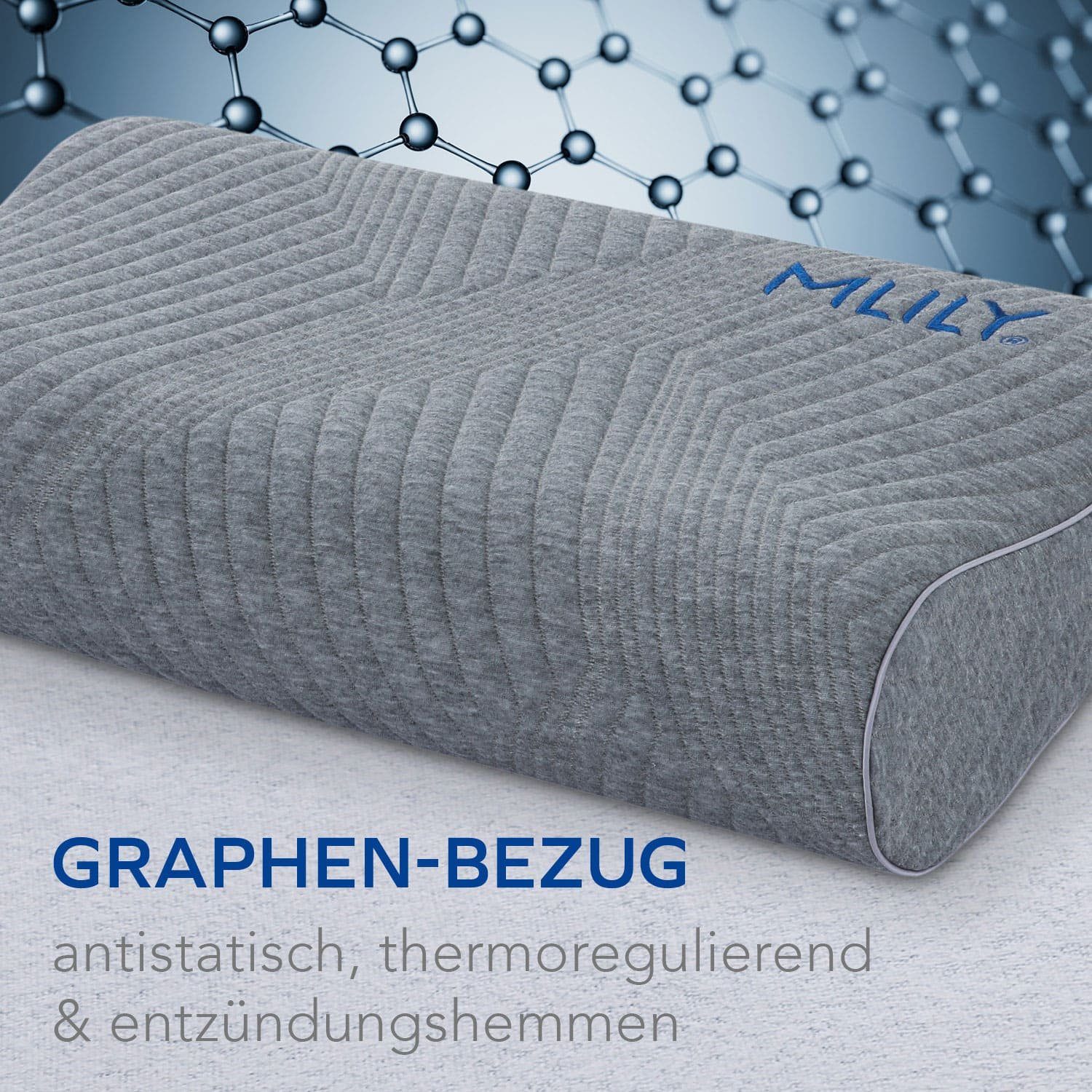 Nackenstützkissen Otico, MLILY, Seitenschläfer, Rückenschläfer, Bauchschläfer