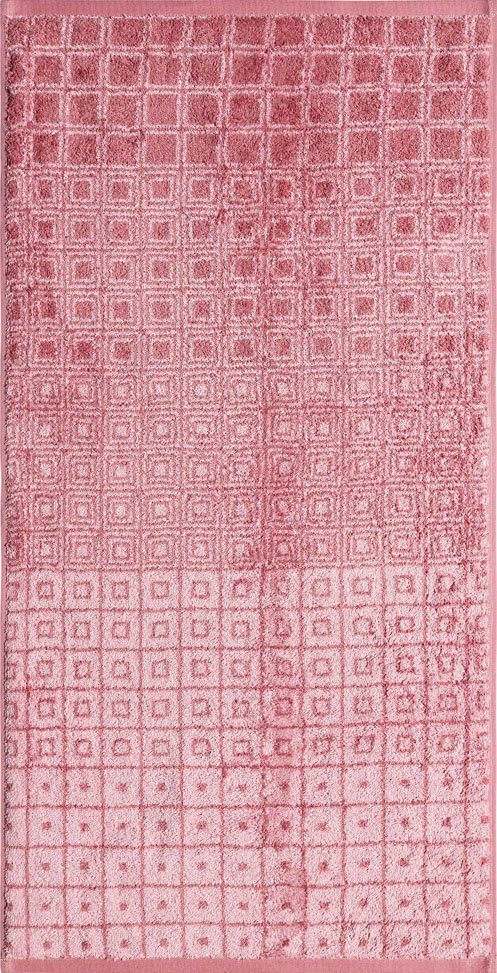 Egeria Duschtuch Kaya, Jacquard-Walkfrottier (1-St), graphisches Dessin, 100% Baumwolle