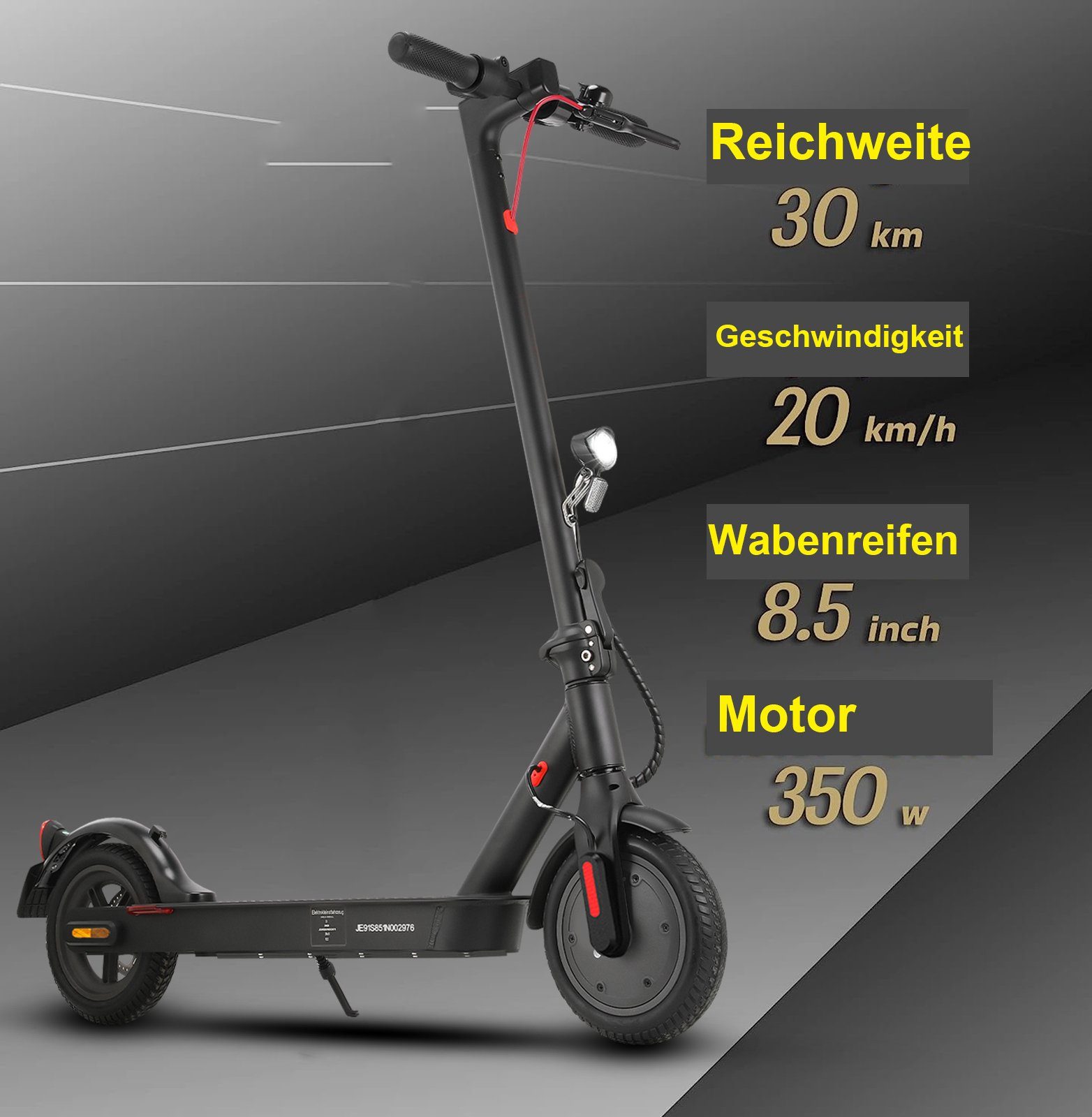 LETGOSPT E-Scooter 2 Stück E-Scooter mit Straßenzulassung Faltbarer Elektroroller eKFV, Belastung bis 120kg, App & LED Display, ABE E-roller für Erwachsene