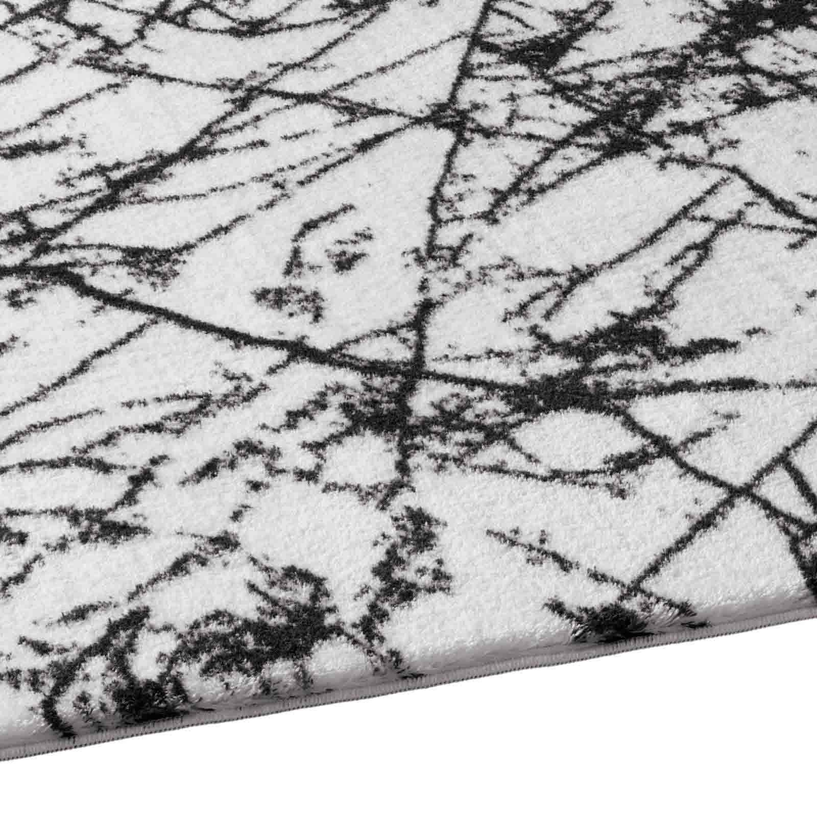 Teppich Supersoft Kurzflorteppich Valetta Marmor, TaraCarpet, rechteckig, Höhe: 19 mm, modern marmoriert waschbar Wohnzimmer Schlafzimmer Badezimmer 050x080