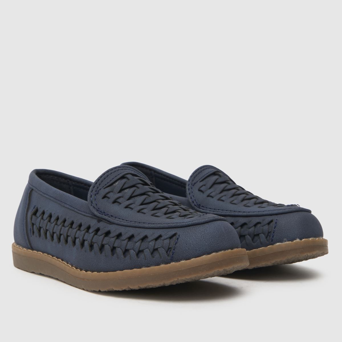 schuh marinblå laservävda pojkskor för småbarn
